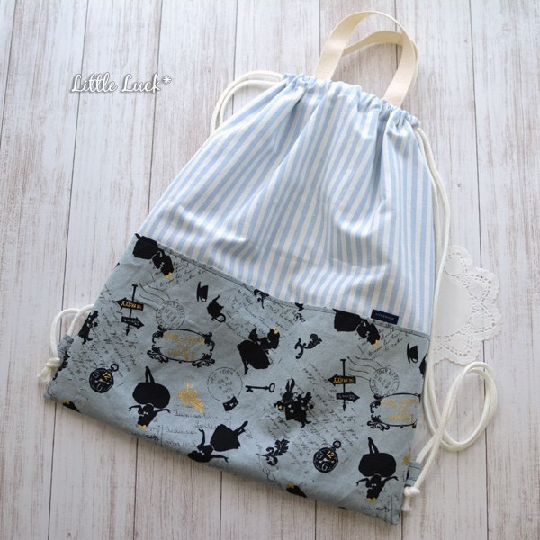 持ち手付き巾着袋