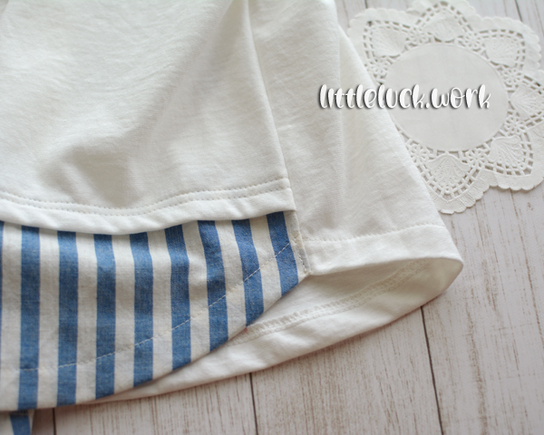 肩落ちラウンドプルオーバー