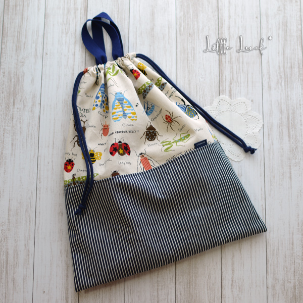 持ち手付き巾着袋