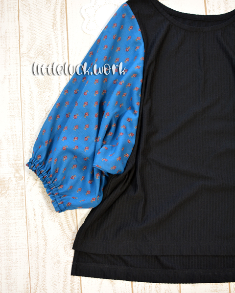 バイカラーブラウス