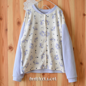 前開き肩落ちプルオーバー