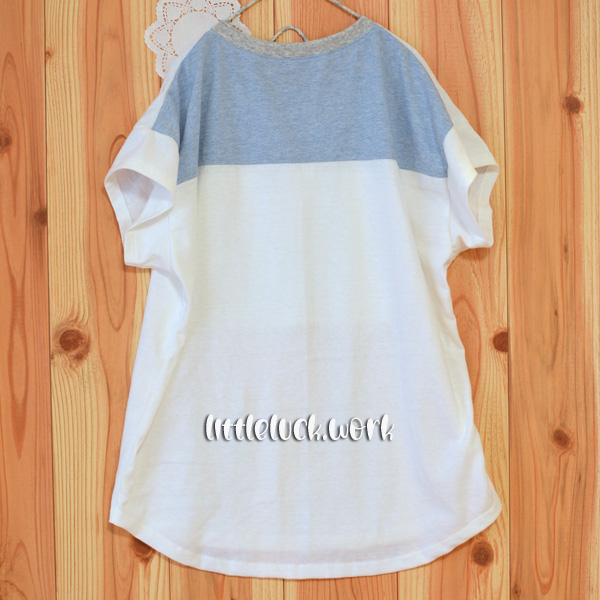 肩落ちラウンドプルオーバー