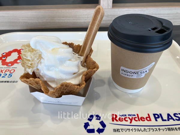 ソフトクリームとアイスコーヒー