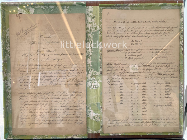 メンデルの直筆書